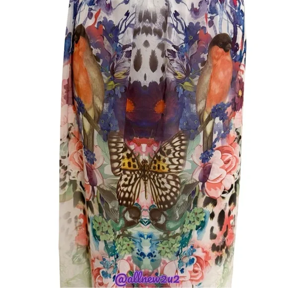 Lapis Butterfly Colorful Floral Maxi Skirt Size Small - Picture 7 of 17